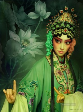 chicas chinas Painting - Yuehui Tang chino desnudo ópera de Beijing